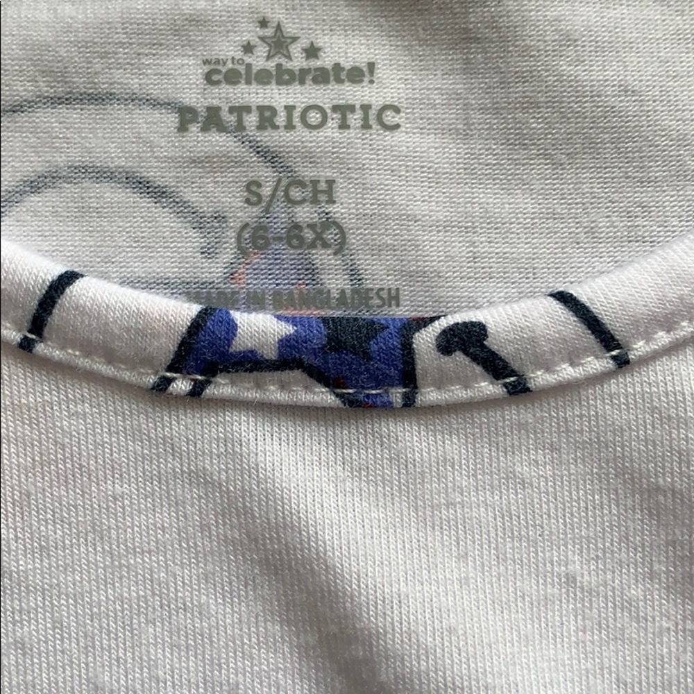 Patriotic Girls Shirt Size Small 6/6X - Picture 2 of 3